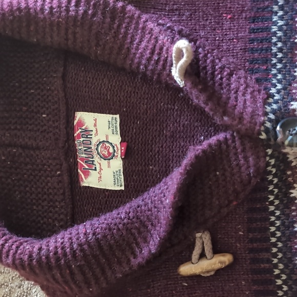 Maroon Grey knitted cardigan, medium by Tokyo Laundry - Picture 2 of 7